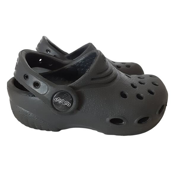 Jibbitz by Crocs Classic Clogs Water Shoes Black Toddler 6/7 Summer Slip On Play - Picture 2 of 9